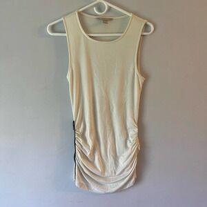 5/ $25 Banana Republic white ruched sleeveless top XS
